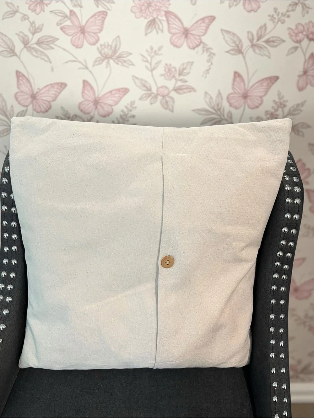 Set of 2 Handmade Kashmir Wool Butterfly Throw Pillows Floral Cottagecore Boho